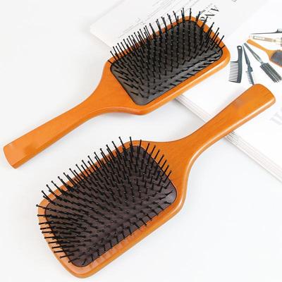 Ξύλινη Χτένα Μασάζ με Αερόσακο Περιποίηση Τριχωτού Κεφαλής Γυναικεία Σγουρά Μαλλιά Οικιακή Υψηλής Ποιότητας Αντιστατική Απώλεια Μαλλιών Μεγάλη Πλακέ Μακιγιάζ