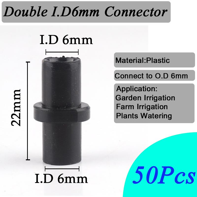 50~10Pcs Garden Water Connector 4/7mm 1/4'' Hose Barb Straight Connectors Micro Irrigation Sprinkler Accessories Watering Tools