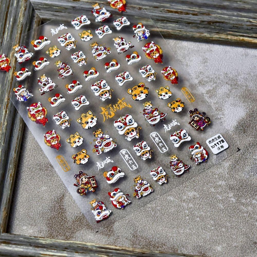 Cute Nail Art Decals Traditional Nail Art Ornament DIY Manicure Supplies  Chinese New Year