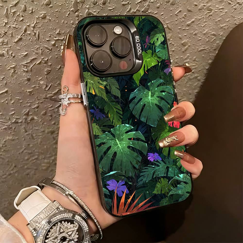 F-flowers Phone Case For iPhone 17,16,15,14,13,12,11 Plus,Pro Max,XS,Colorful Silver Black Cover