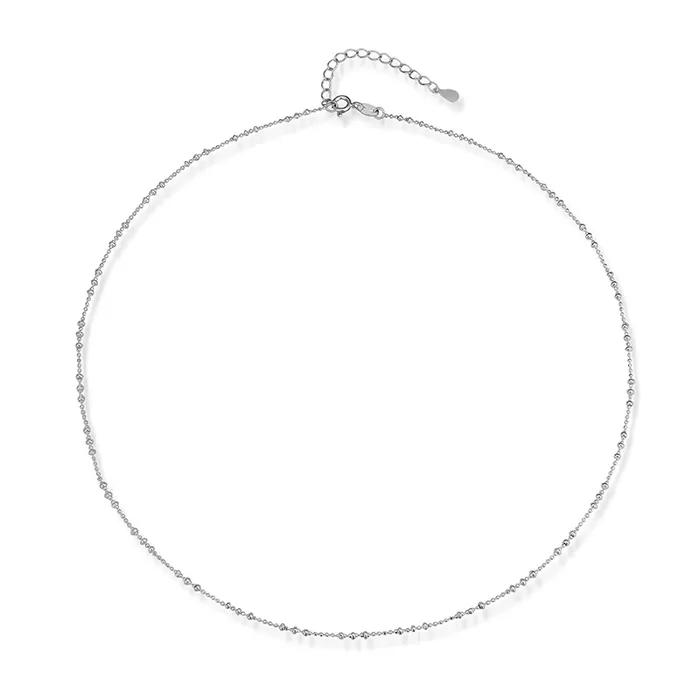 (silver 925) Gleamy pebble necklace