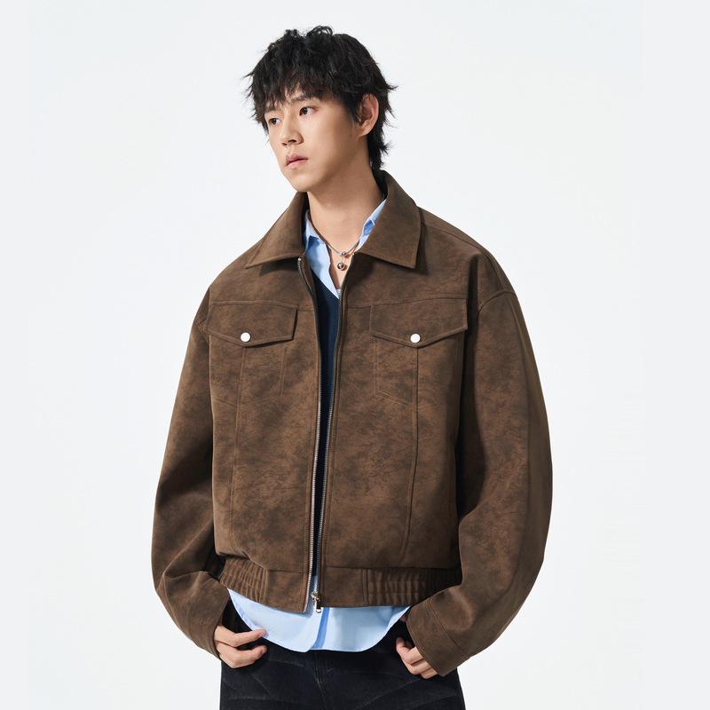 American Retro Barn-Style Unisex Suede PU Leather Jacket - New Autumn/Winter 2025 Casual Workwear Jacket for Men