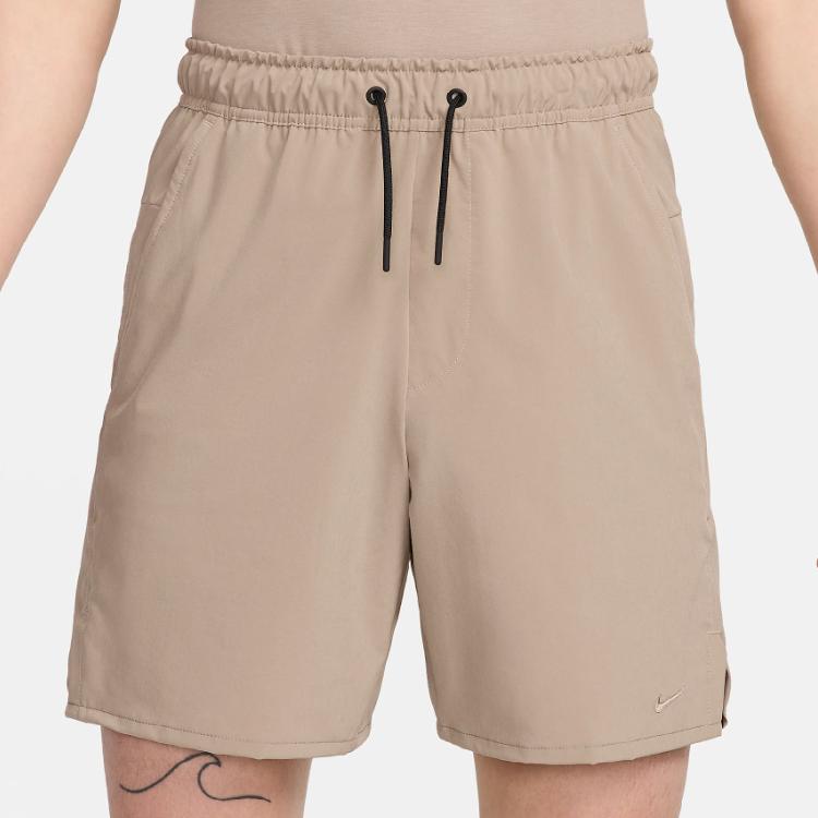 Nike Dri-FIT Unlimited Solid Color Logo Embroidered Comfortable Unlined Versatile Casual Shorts Men shorts Khaki DV9341-247