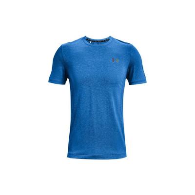 Logo Print Crew Neck T-Shirt Men Tops Blue 1361130-436