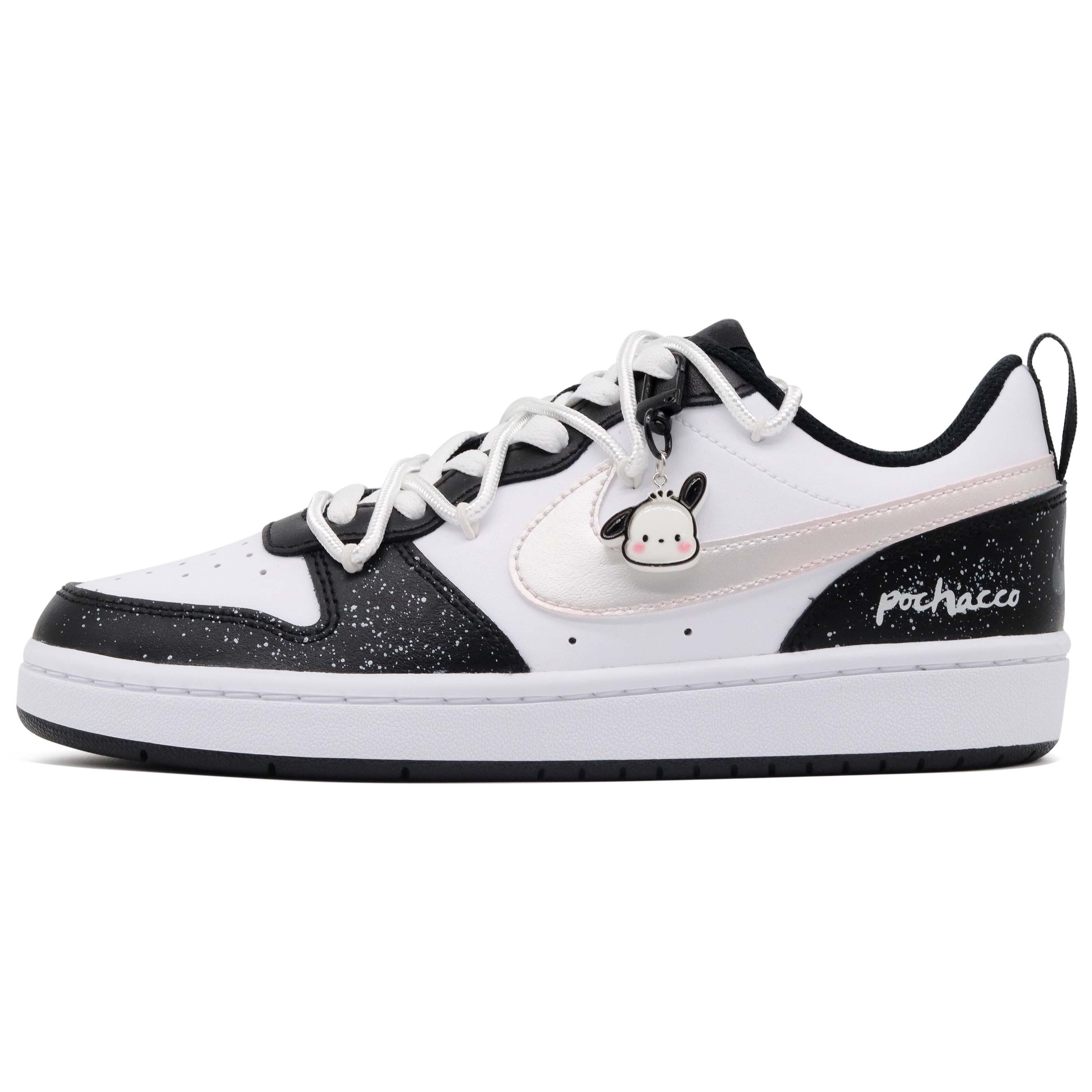 

Nike Court Borough 2 Low top Skateboard Shoes GS Black White BQ5448-115(Team52-) 39
