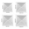 New Plastic Air Vent Grille White Square Ventilation Cover With Flaps Silent Operation Duct Heating Vents Ceiling Mount