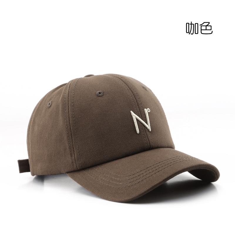 Fresh letter N curved brim baseball cap outdoor travel sunscreen sunshade sun hat couple cap