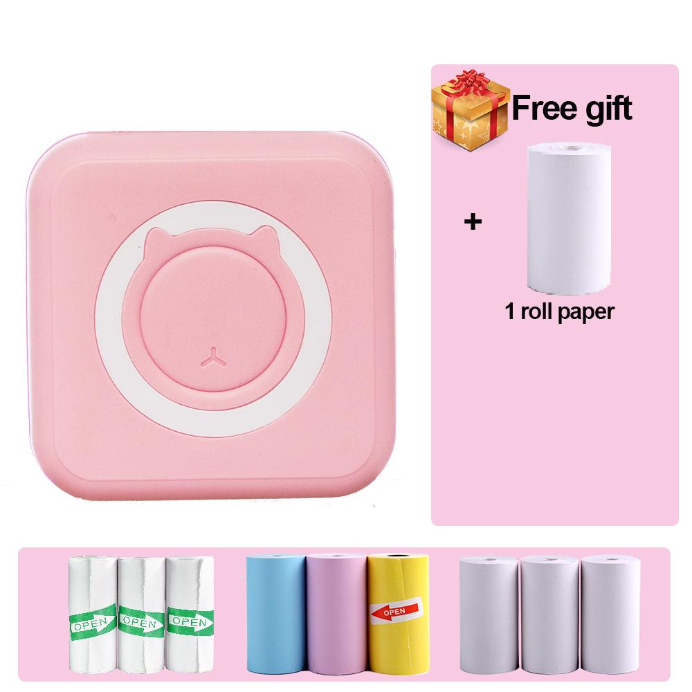 Mini Portable Thermal Printer Bluetooth Compatible iPhone Android, 58mm Paper Instant Pocket Printer for Pos, Labels Receipts