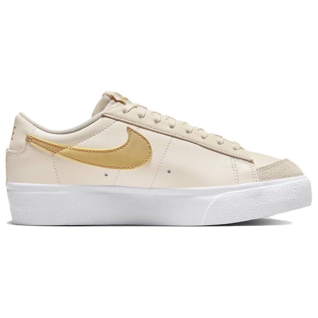 Nike Blazer Low Platform Pale Ivory Saturn Gold Women Sneakers Cream White DJ0292-113