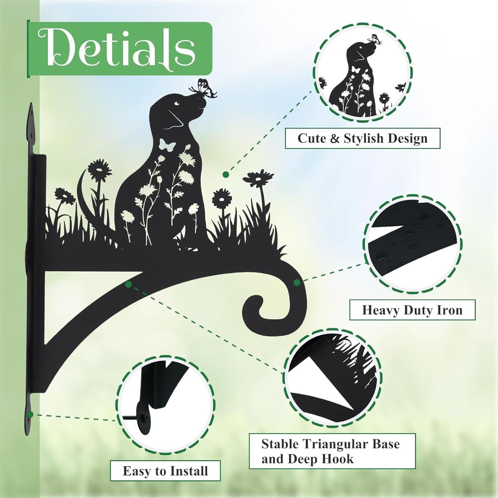 

Plant Hanger Indoor Dog Wind Chimes Rack Wall Mounted Plants Stand For Porch Balcony Garden Yard Indoor Patio Lantern China Mainland