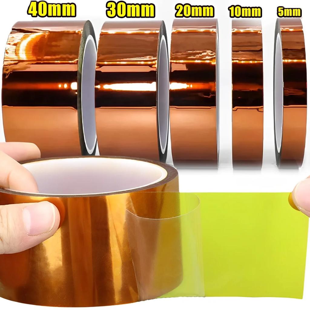 Gold Finger High Temp Heat Resistant Tapes Polyimide Adhesive Battery Wire Insulation Antistatic Circuit Board Protection Tape