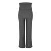 Off White Womens/Ladies Off Ribbed Fold Over Wide Leg Trousers