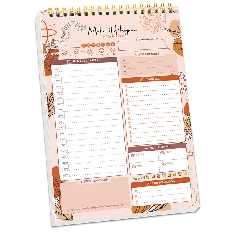 Custom English Sticky Note Pad, Daily Planner Notebook, A5 Simple Schedule Book, Personalized Planner