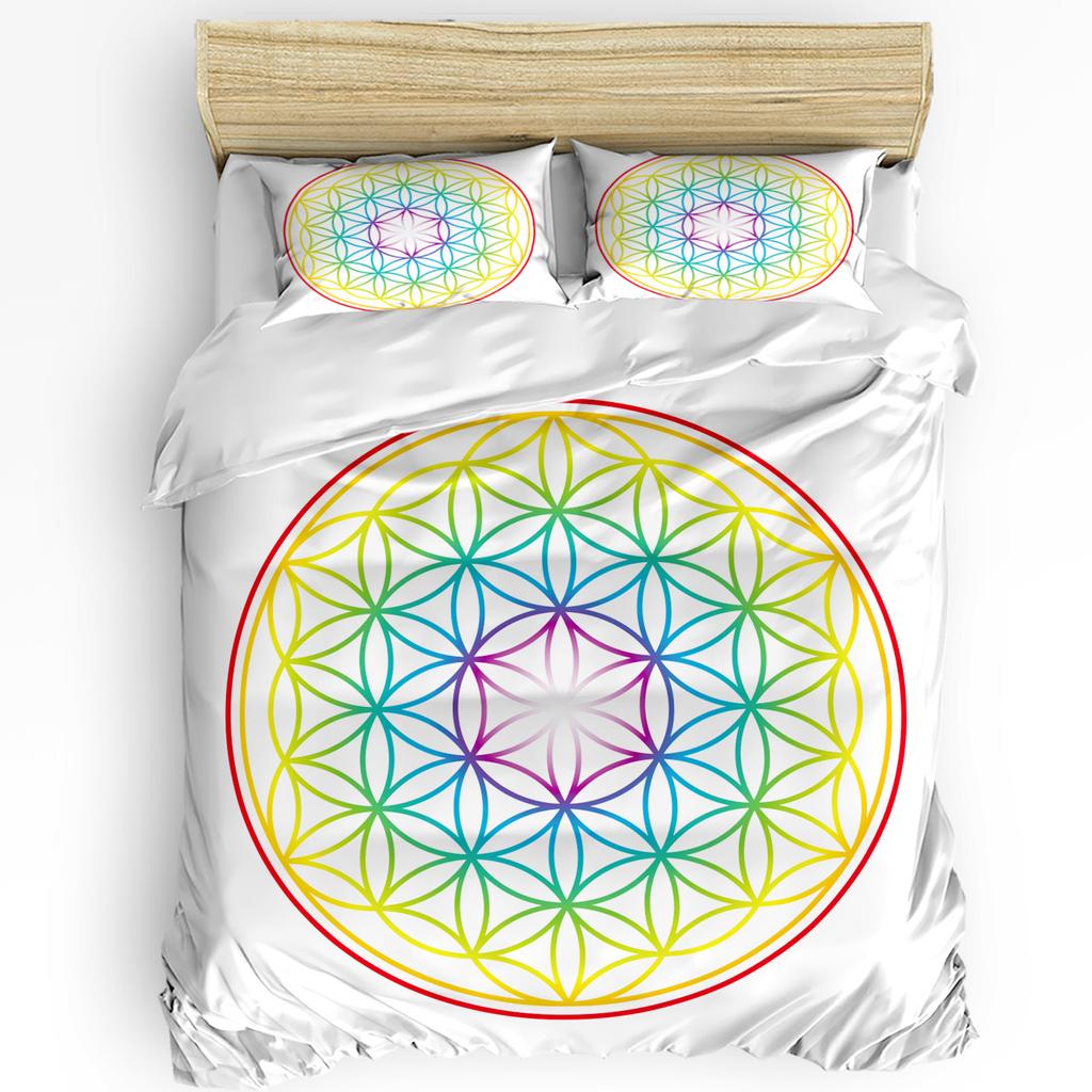 Mandala Flowers Bohemia Duvet Cover Bed Bedding Set For Double Home Textile Quilt Cover Pillowcases Bedroom Bedding Set No Sheet