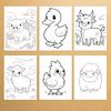 1pc, Farm Coloring Book, Teenagers Coloring Book, 30 different patterns, 100gsm thick paper, stress reliever, birthday gift