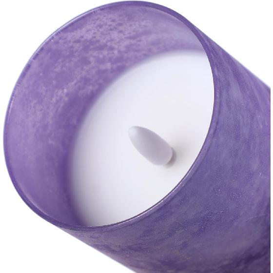 ANGELLOONG Glass Battery Operated Candles with Remote, Flameless Candles with Flickering Flame, Pillar LED Electric Timer Candle for Home Decor,