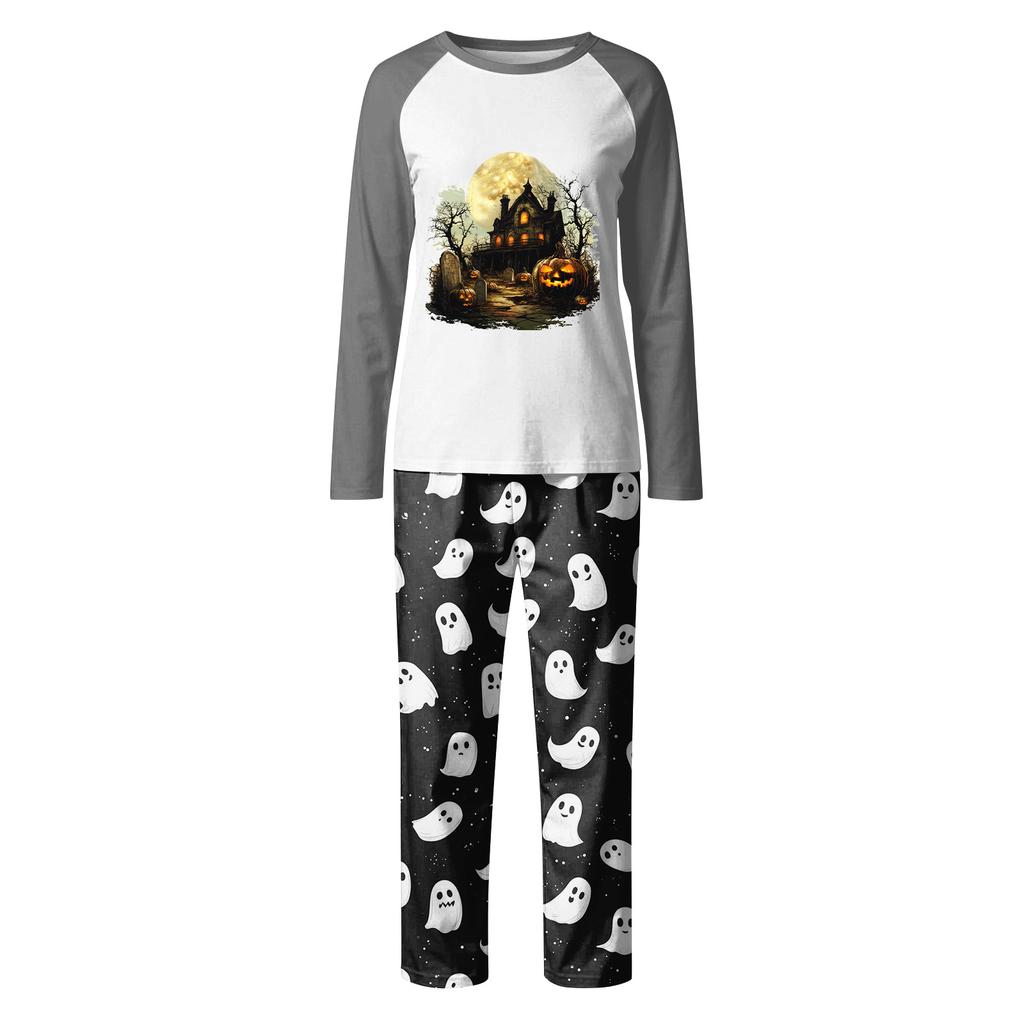 Halloween Day  Prints Family Matching Long Sleeve Tops+Pants Set Family Matching Sets