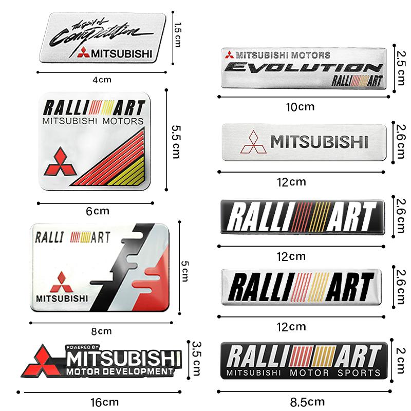 Cytbfl1 For Mitsubishi ASX Lancer 9 Outlander 3 Ralliart Car Styling 3D Aluminum Car Stickers Emblem Badge Body Trunk Decoration Decals