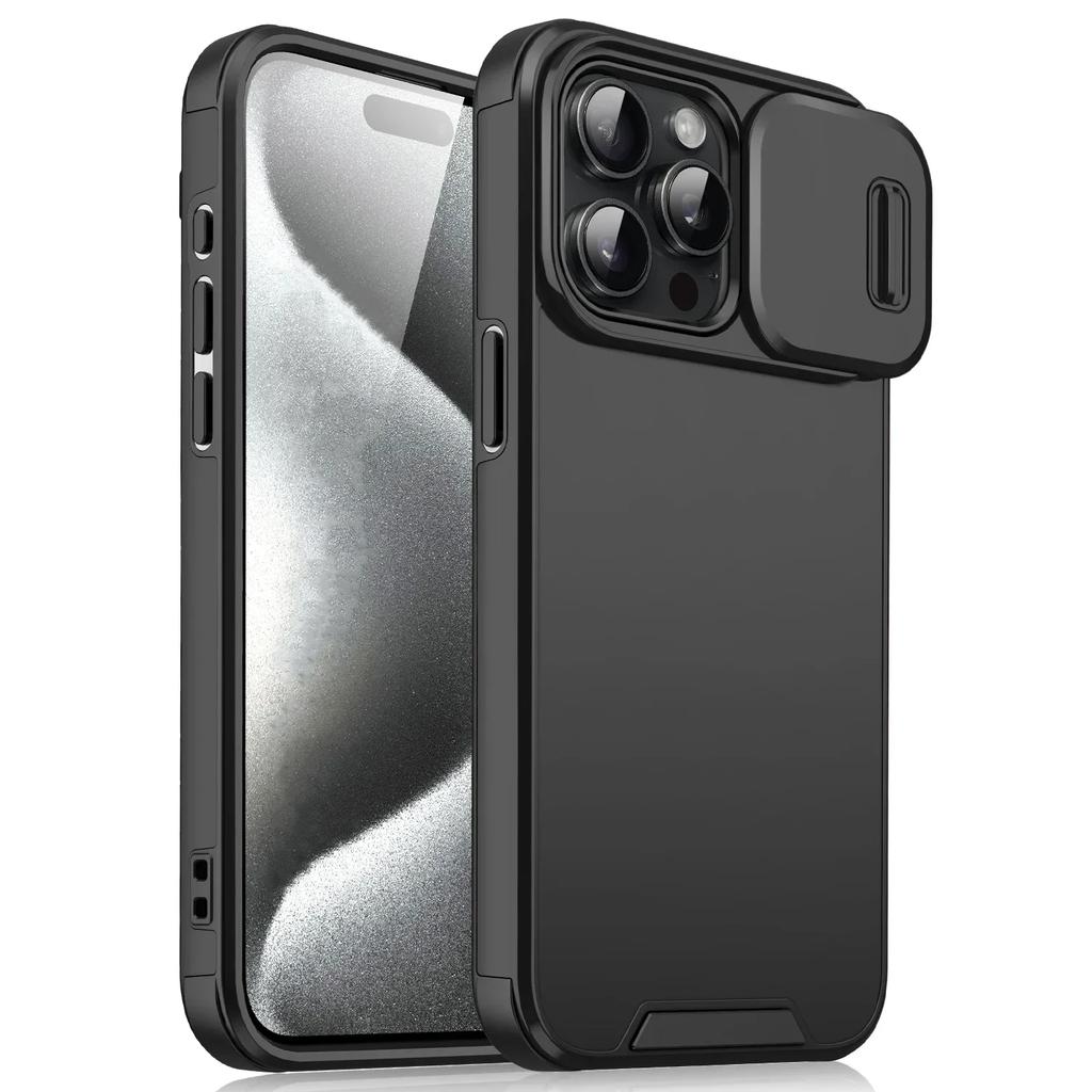 New Shockproof phone Case For iPhone 16 14 13 12 11 15 Pro Max Plus Cover Slide Camera Protective Armor Case for iPhone 16 pro