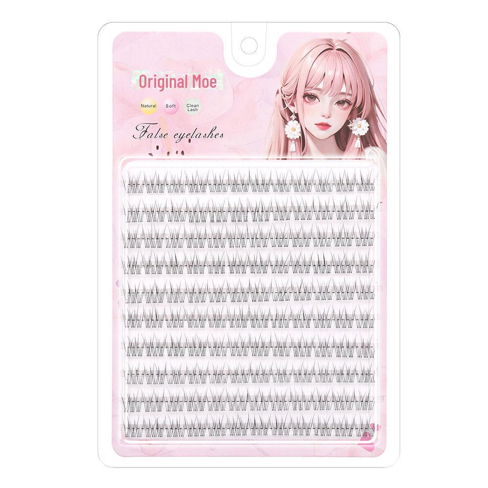 Super Soft Curved Natural False Eyelashes - Model 8910mm Short Straight Single Cluster