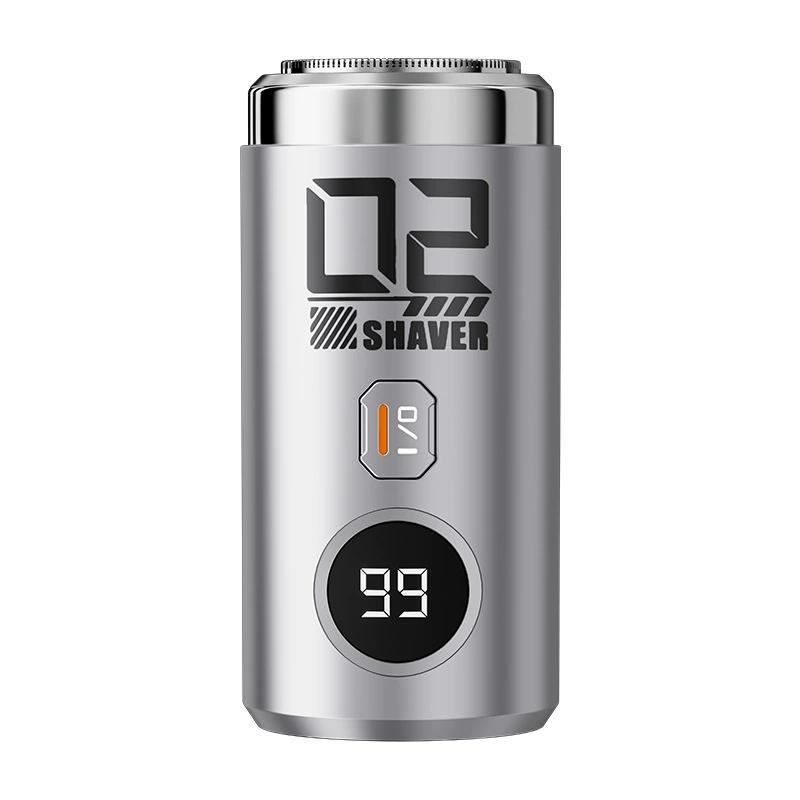 

Afeitadora eléctrica portátil mini, recortadora de barba recargable para hombre, doble cabezal