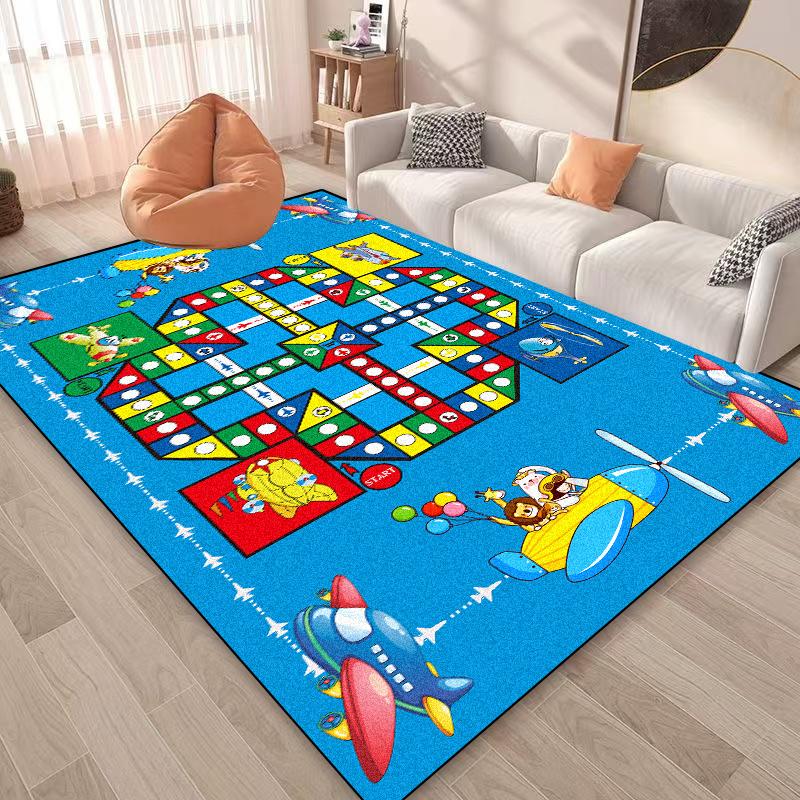 Modern Children Play Road Carpet Living Room Cartoon Home Decoration Baby Sofa Area Non-slip Rug Bedroom Soft Tatami Floor Mat