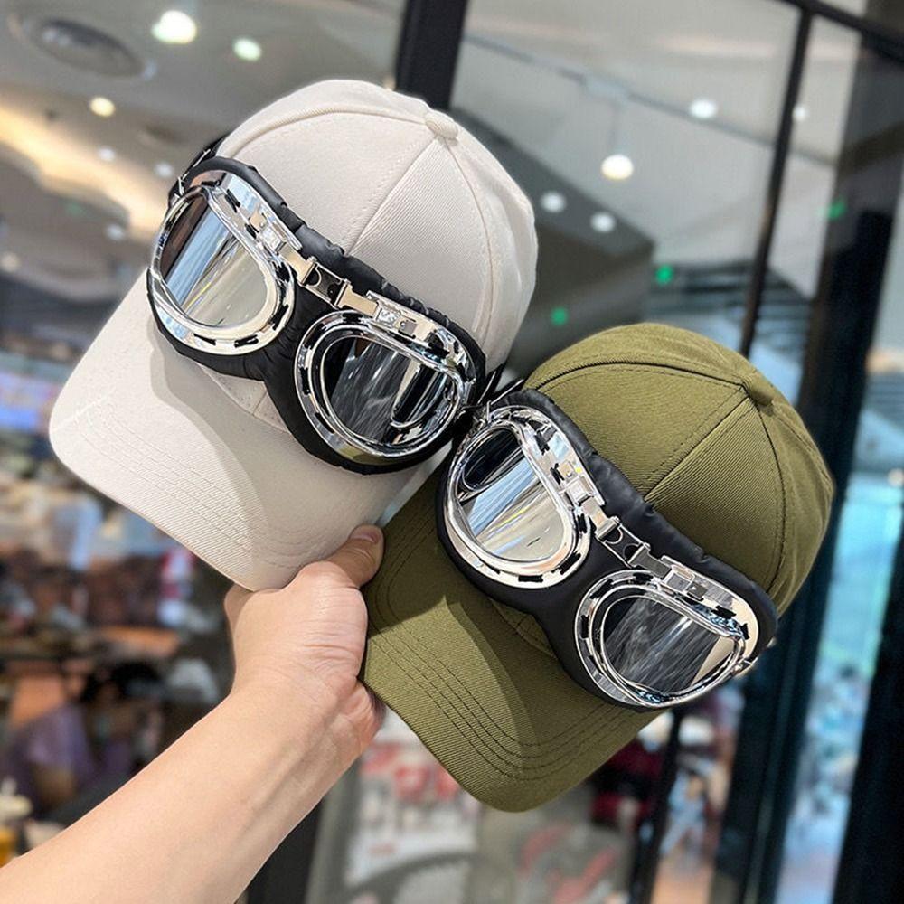 Vintage Baseball Cap With Sunglasses Washed Cap New Dad Hat Summer