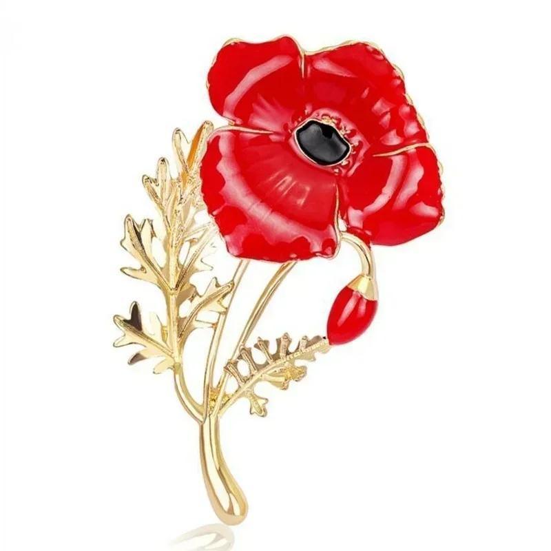 

Summer Fashion Red Flower Pearl Peony Brooches Corsage Jewelry Luxury Temperament Mother s Day Gift Fashion Accessories Women