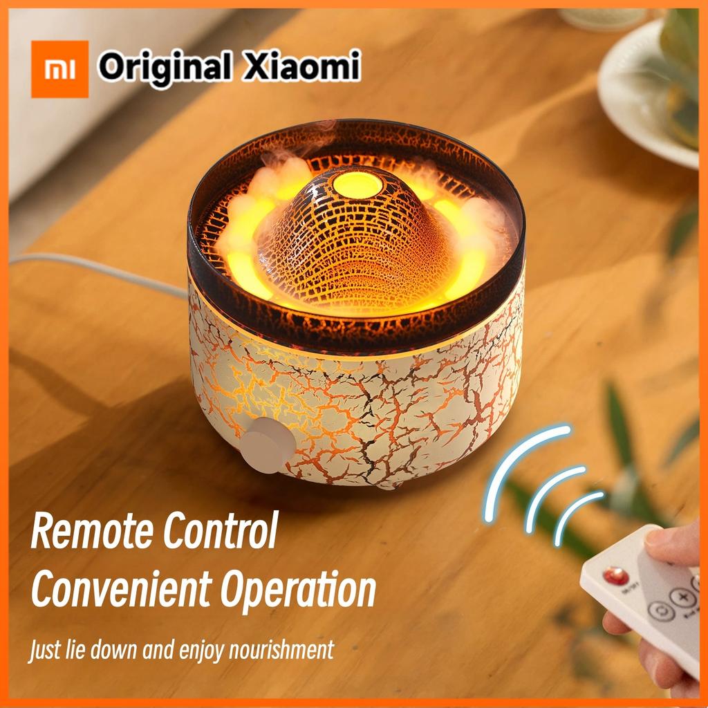 Xiaomi Ultrasonic Lava Volcano Air Humidifier Aromatherapy Essential Oil Diffuser with Fire Flame Light Remote Control for Home Office