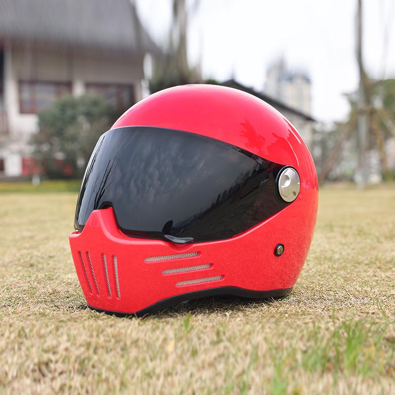 ORZ-728-Motorcycle Retro Cruise Helmet Fully Covered Personalized Pig Nose Full Helmet Casco Moto