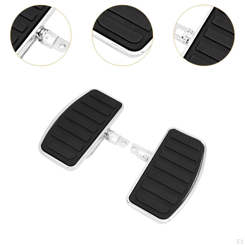 2 Pieces Motorcycle Footboard Footpeg Foot Peg Blocks Easily Install Part AntiSlip Pedal for
