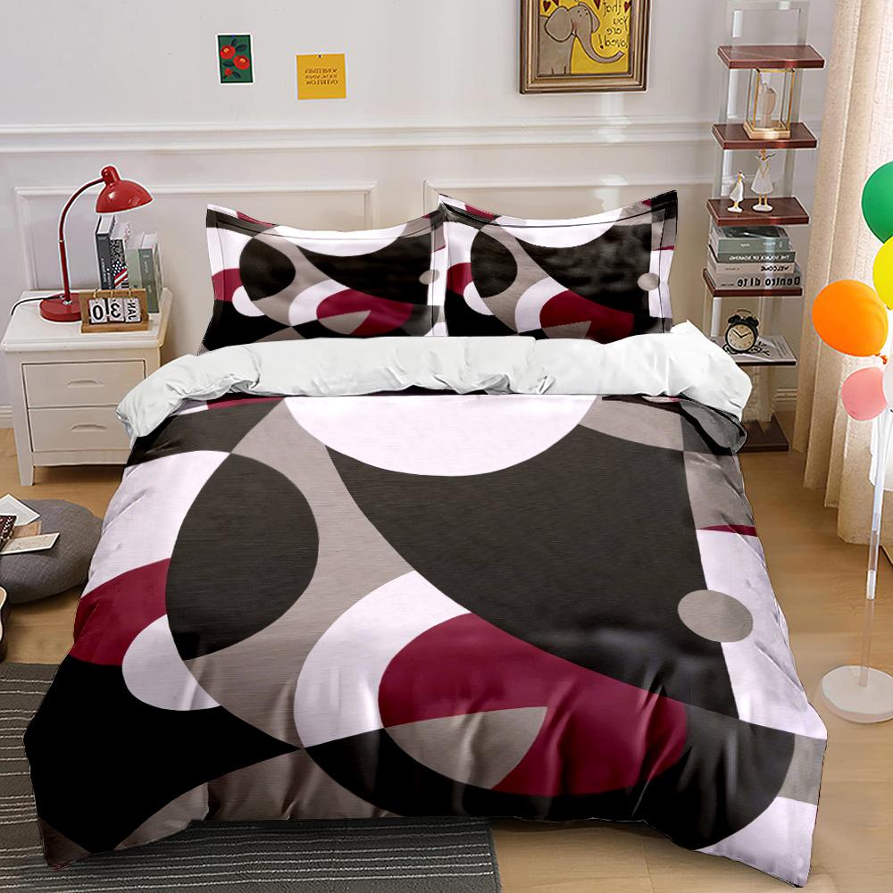 Geometric Circles Pattern Bedding Set Bedding set (1 duvet cover, 2 pillowcases, duvet not included) 135x200cm