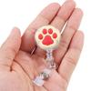 Students Badge Holder Clip Name Card Holder Cartoon Cat Paw Retractable Badge Holder ID Card Holder