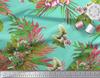 Soimoi Cotton Cambric Fabric Leaves & Lily Flower Print Sewing Fabric Metre 42 Inch