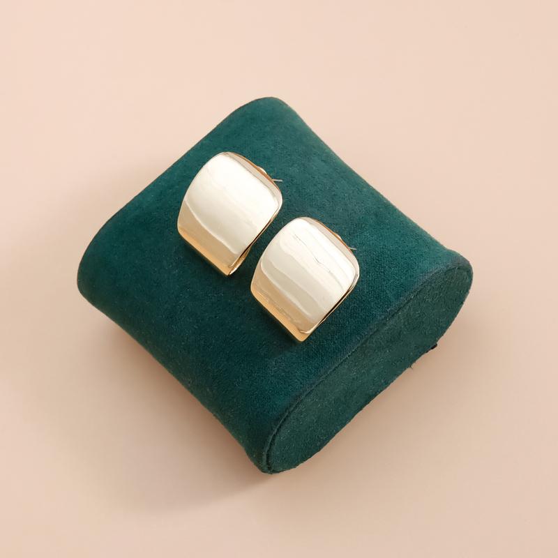 Personality Metal Square Geometric Stud Earring Set for Women Ins Daily Commuting Accessories Design Sense Jewelry Gift