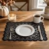 Skeleton Bat Dining Mat Spider Web Table Napkins Durable Lace Table Mat  Kitchen Dining