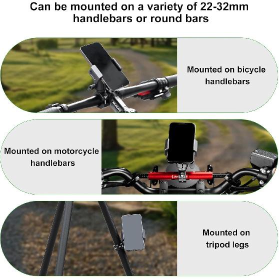 FANAUE Single Socket Arm With Handlebar Clamp Mount U-Bolt Base Compatible With RAM Mounts 1 Inch Ball Head And Bike Motorcycle Phone Holder, Can Be