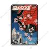 Metal Poster Japanese Ukiyo-e Retro Wall Art Vintage Home Bar Cafe Decor