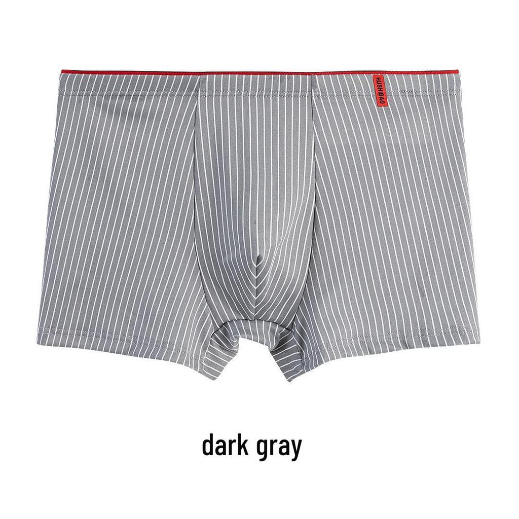 Men's Large Striped Boxer Briefs - Comfortable, Skin-Friendly, Breathable