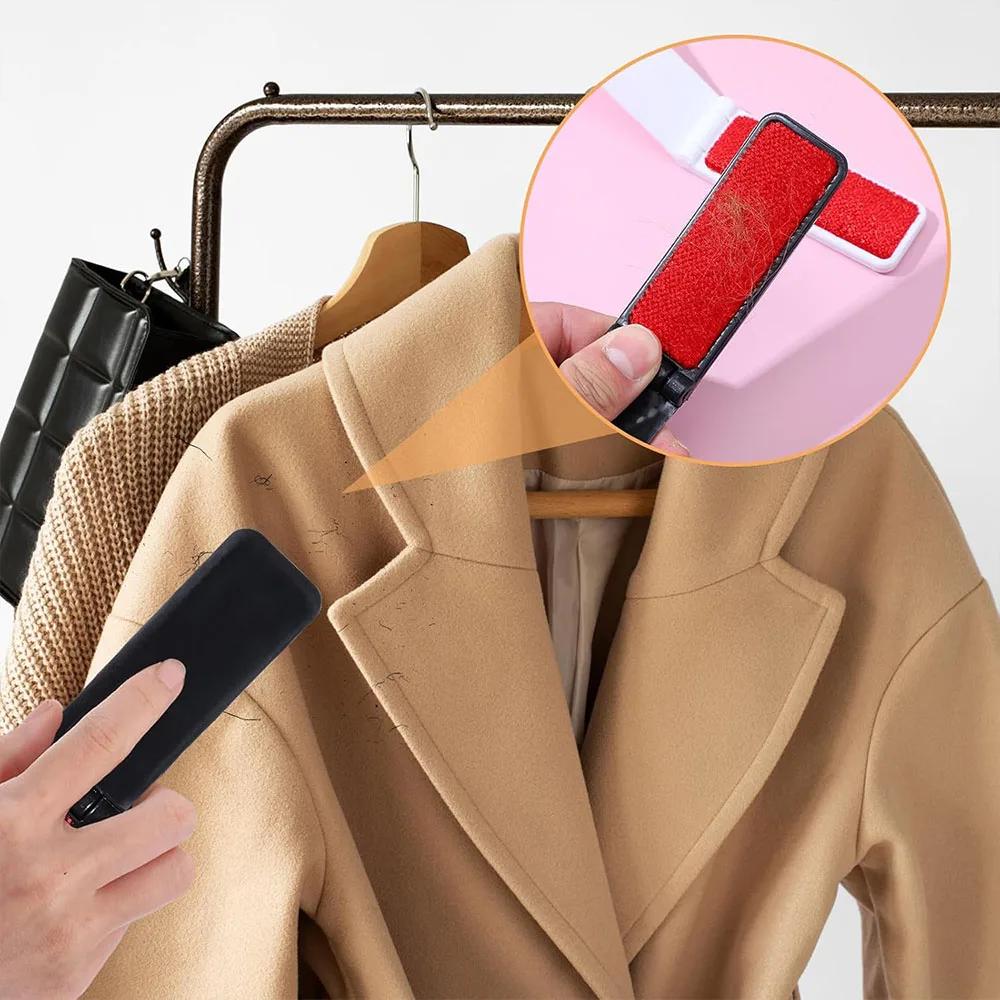 1/2 Pcs Foldable Lint Remover Brush Reusable Hair Removal Brush Mini Lint Removal Brushes for Clothes Pet Hair Sofa Fabric Fluff