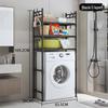 Multi-functional Floor-standing Large Capacity Storage Rack: Space-saving, Punch-free, Thickened Design for Household Laundry Rooms.