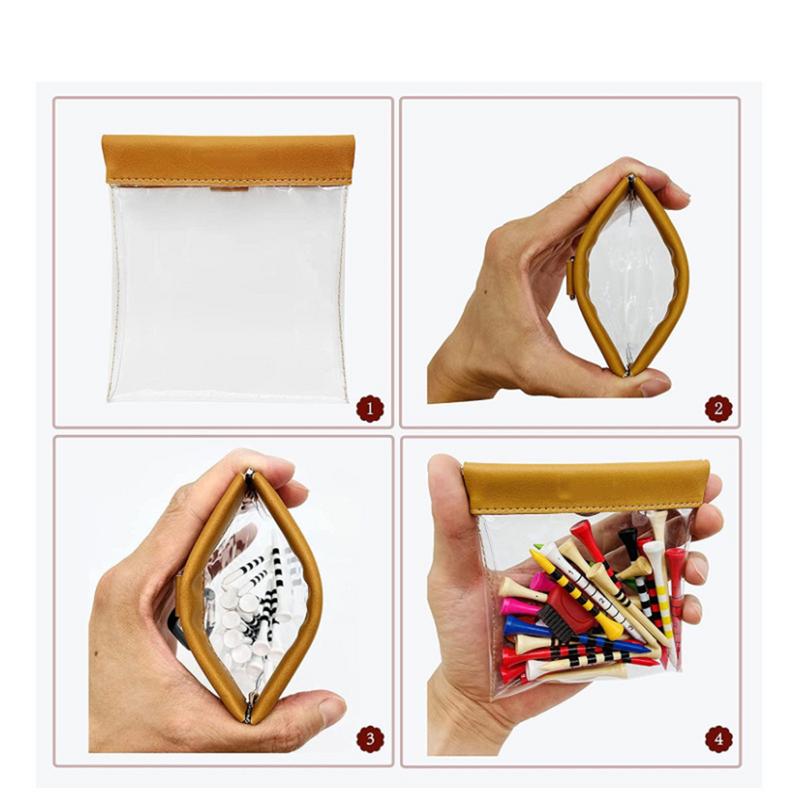 Golf Pouch Bag Transparent Golfing Accessories Storage Bag Easy to Carry Durable Lightweight Outdoor Golf Ball Golf Tees Bag