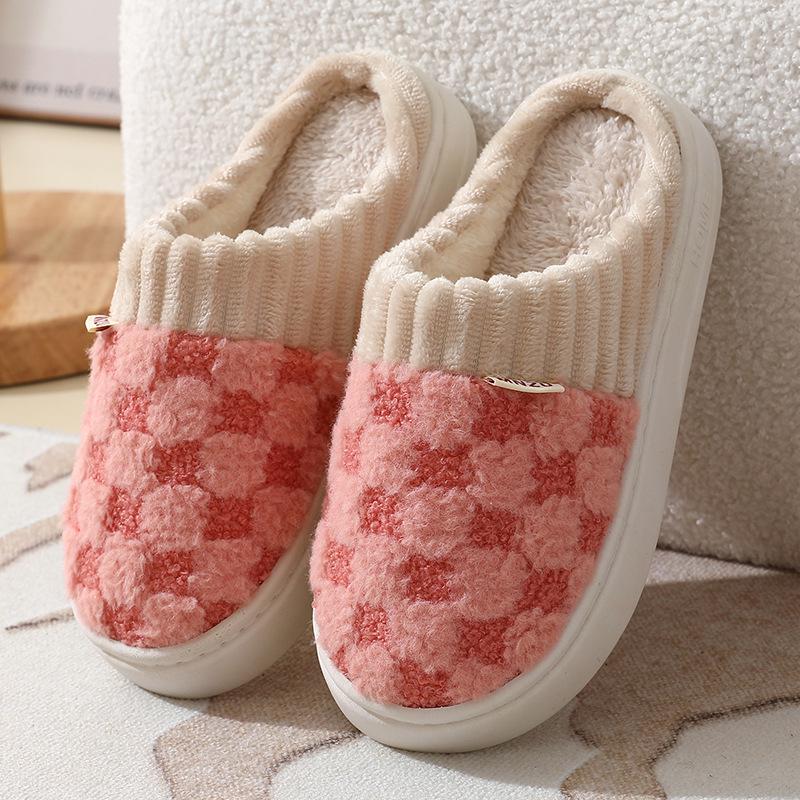 Winter Non-Slip Fuzzy Slippers - Women's Warm Thick Cotton Indoor/Outdoor Shoes
