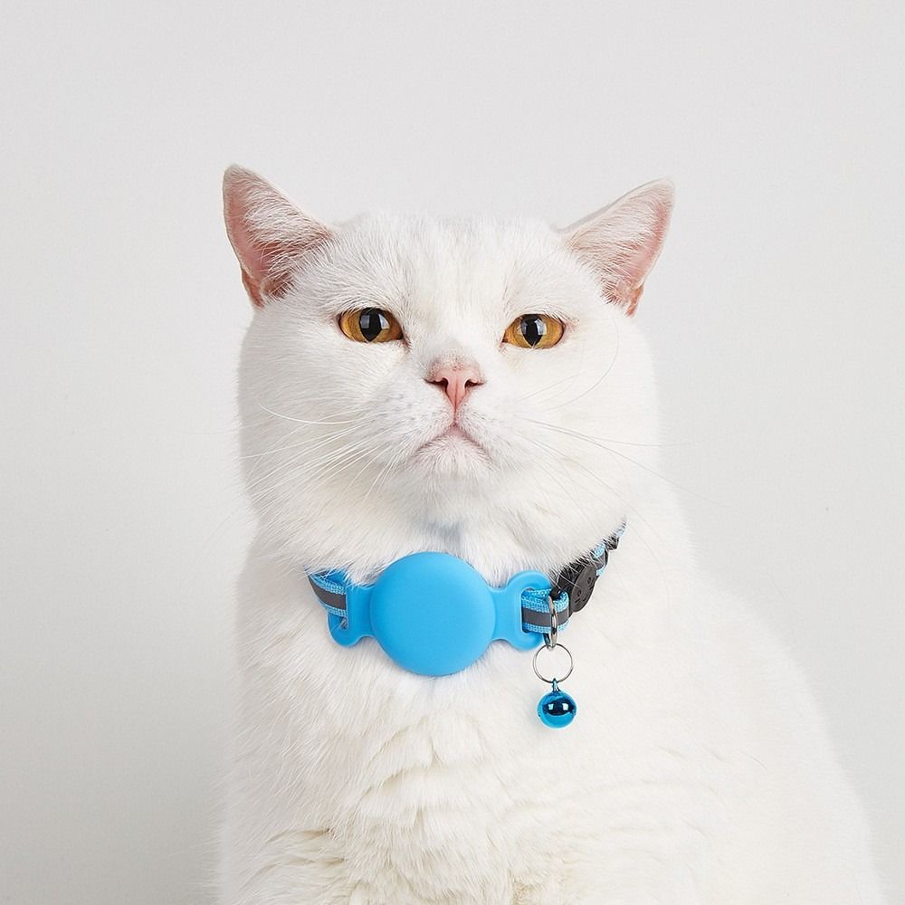 

Силиконовый ошейник для кошек с защитой от потери, регулируемый ошейник для кошек, собак и кошек темно-синий