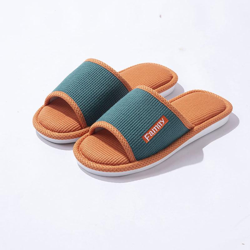 

Linen Slippers for Women, Summer Indoor Home, Sweat Absorbing, Thick Soled, All Season Home, Floor Slippers for Women 2025 40-41 темно-зелений колір