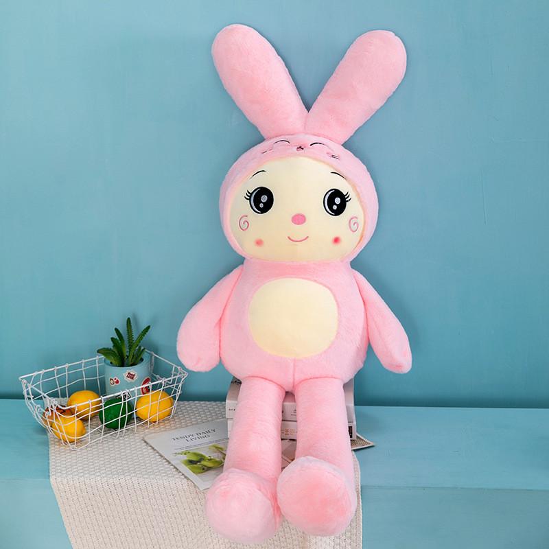 Large Plush Rabbit Toy Pillow Adorable Soft Stuffed Bunny Doll For Kids Gifts