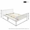 Modern Simple White Wood Double Bed Frame with Support Adult Bedroom Furniture