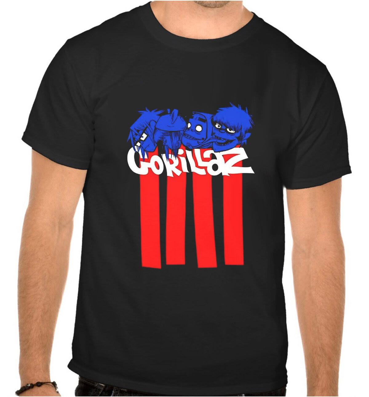 26 Gorillaz Rock Music Black T-Shirt -1083- Unisex T-Shirt M