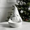 Cute Gnome Figurine 3D Printed Candy Bowl, Nordic Faceless Dish, Decorative Christmas Table Decor Tabletop Key Bowl for Tiered Tray, Mantel,