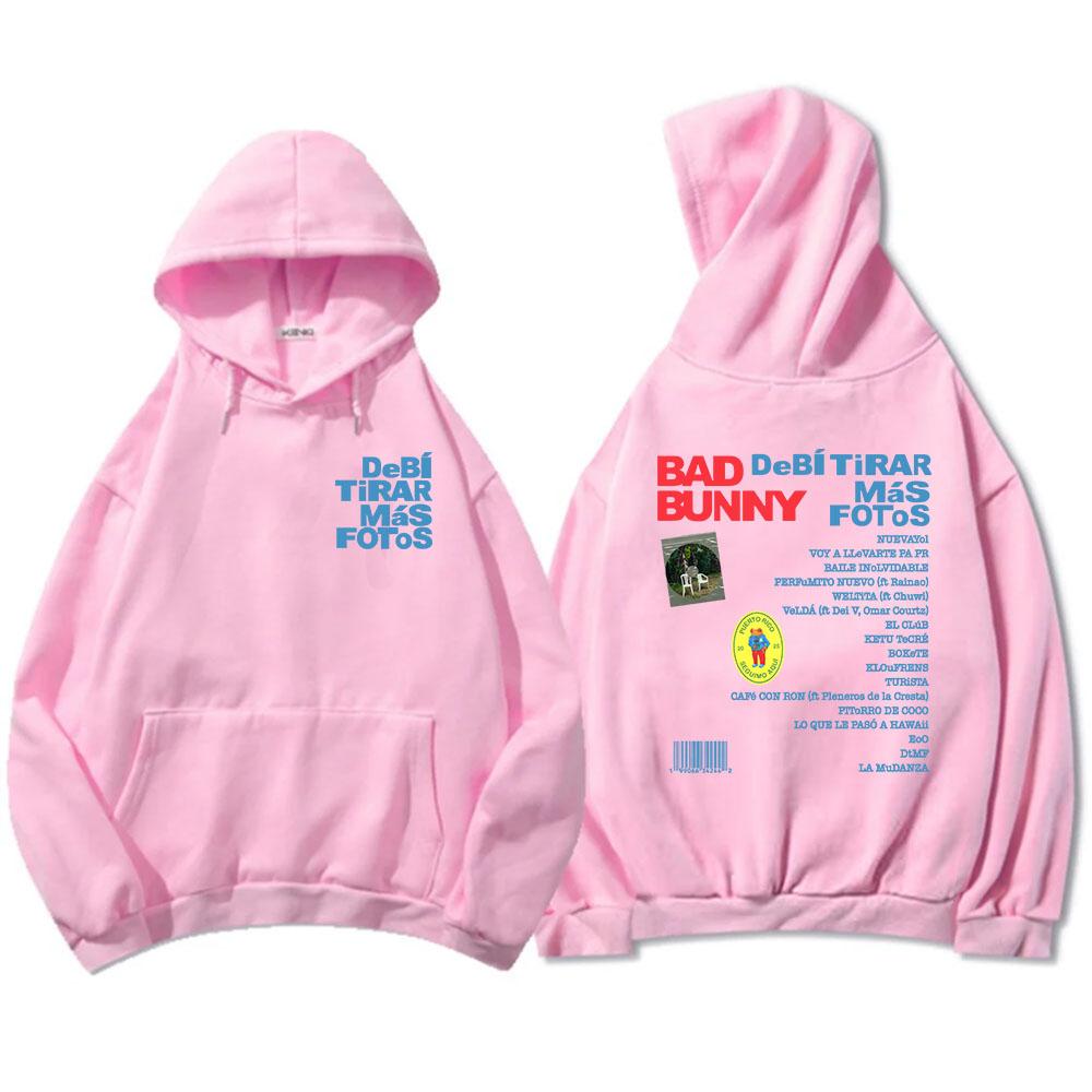 Unisex Streetwear Bad Bunny DTMF Hoodies 2025 New Album Debí Tirar Más Fotos Printing Sweatshirts Winter Comfortable Male Hoodie